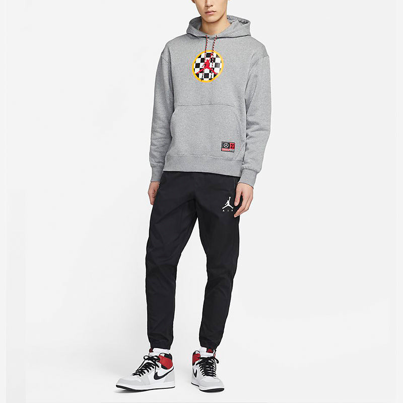 Jordan Men's Air Jordan Sport DNA Logo Printing Fleece Pullover Gray CV2785-091 outlook