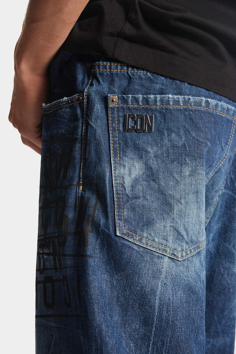 ICON DARK WASH 스탬프 BRO JEANS 6