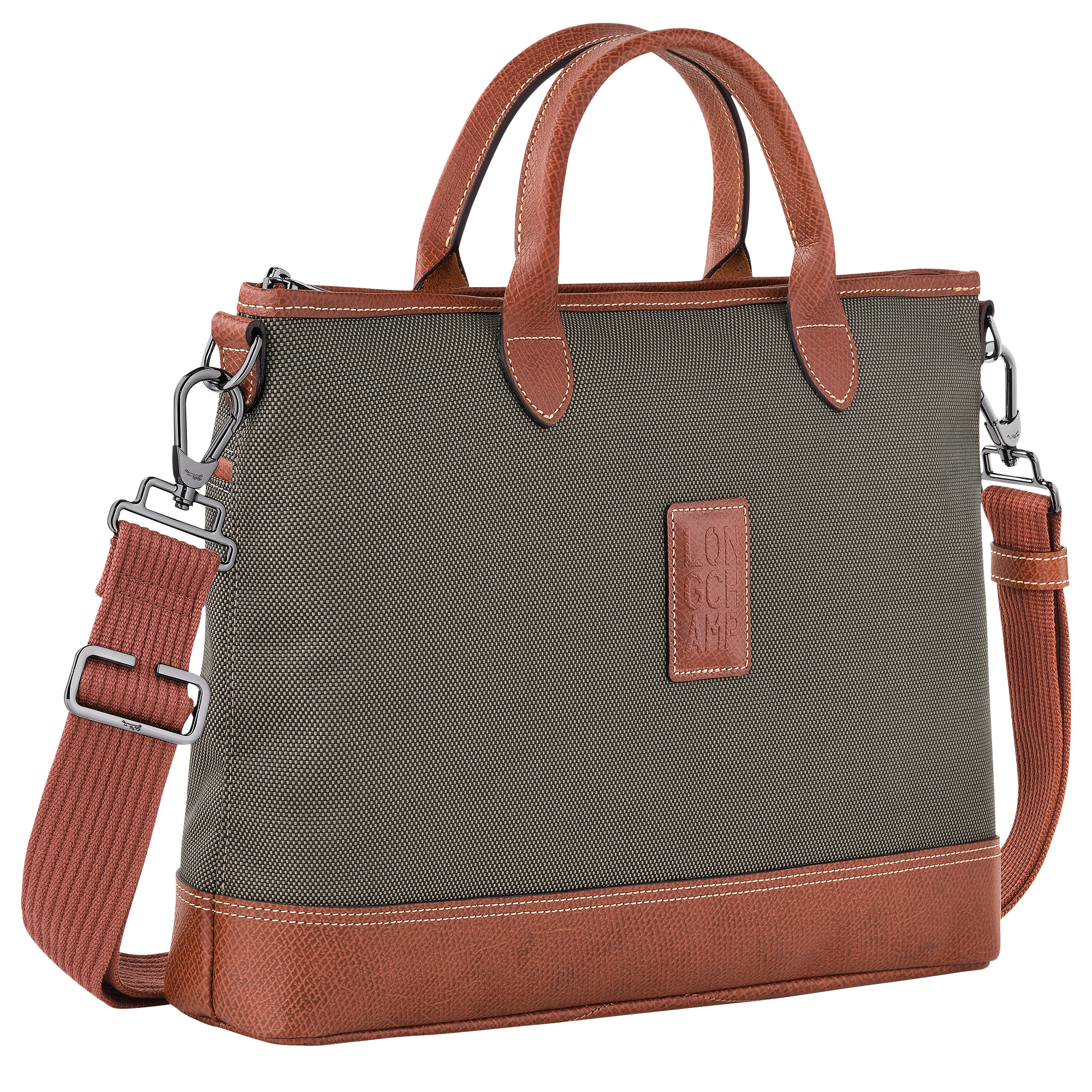 Boxford S Briefcase Brown - Canvas - 2