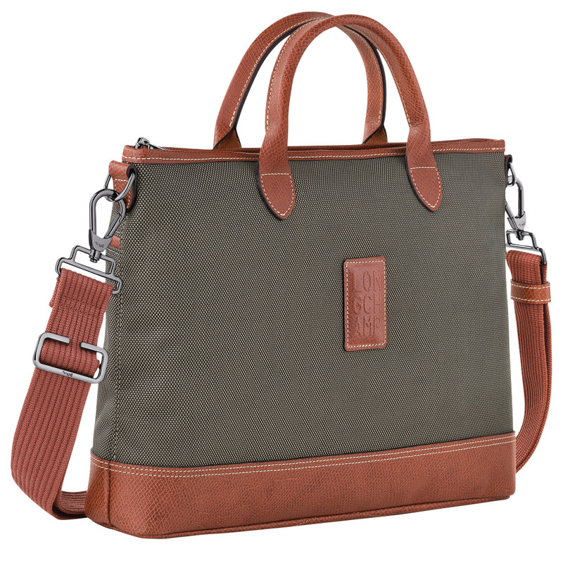 Boxford S Briefcase Brown - Canvas 3
