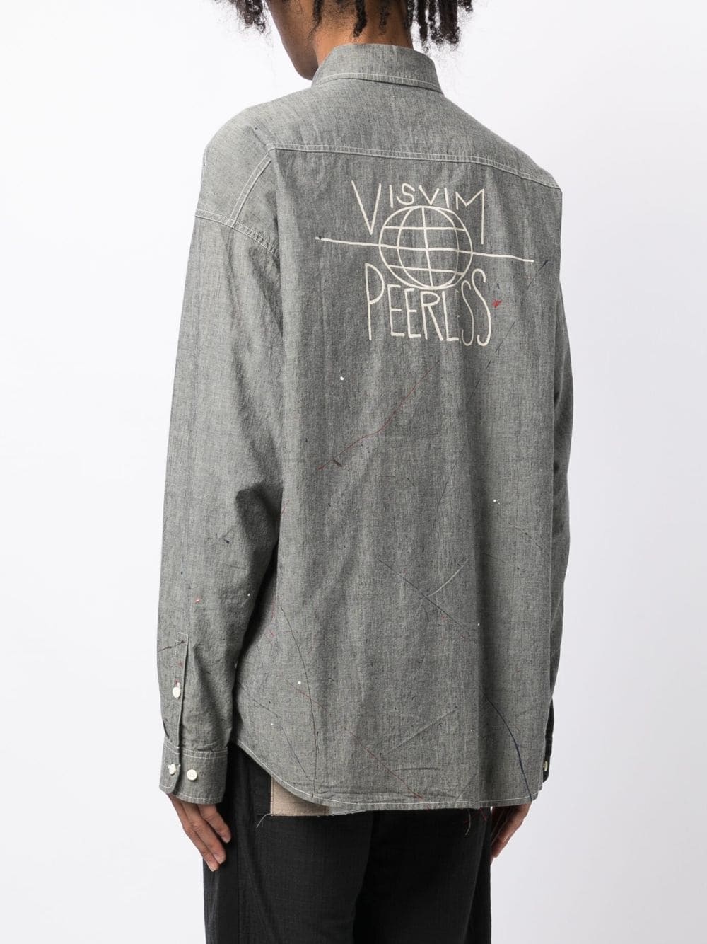 LOGO-PRINT PAINT-SPLATTER SHIRT - 5