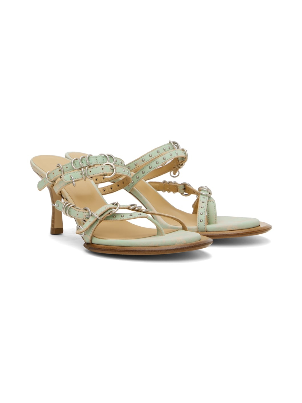 Blue & Beige Scythe Sandals - 4