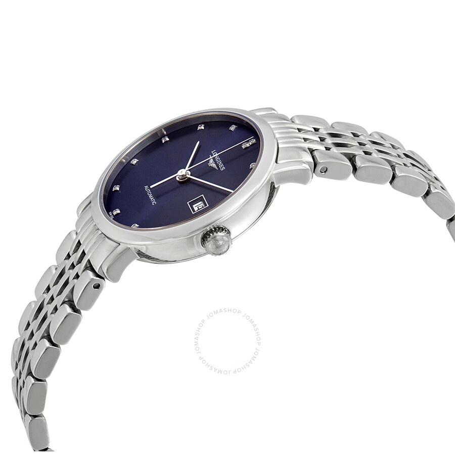 Longines Elegant Automatic Diamond Blue Dial Ladies Watch L4.310.4.97.6 - 2