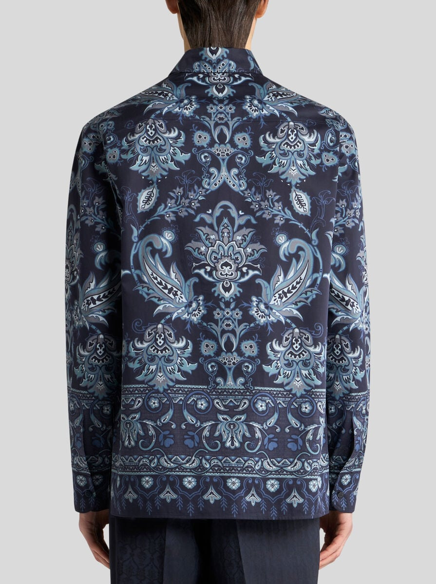 COTTON SHIRT WITH PLACED PRINT - 4