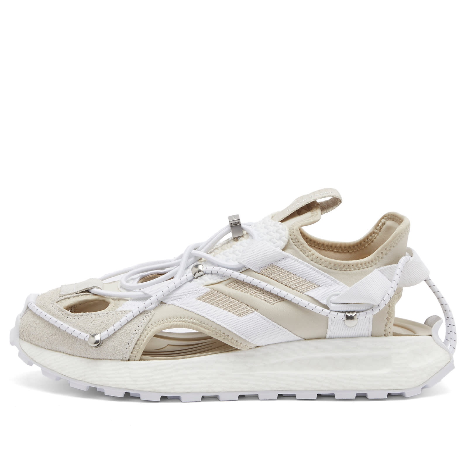 adidas gazelle silver green womens ADIDAS BY CRAIG GREEN Size 10 Beige Grey Low Top Chunky Sole Sneakers