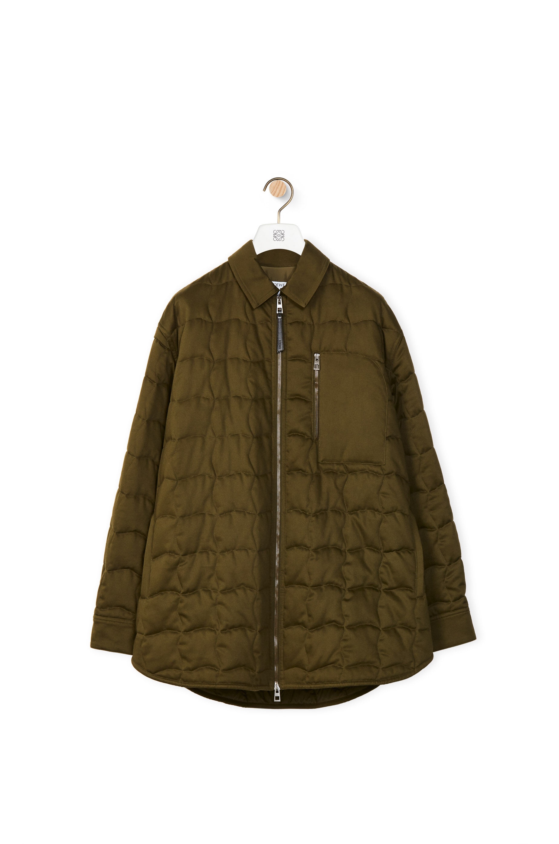 Quilted overshirt in cotton - 1