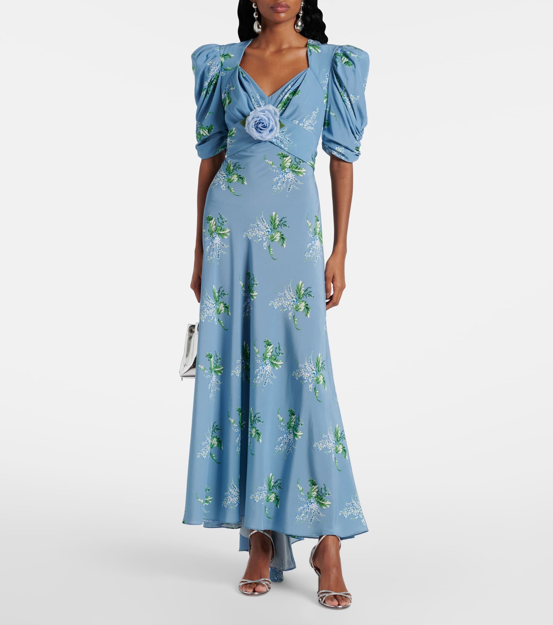 Floral silk cocktail dress - 2