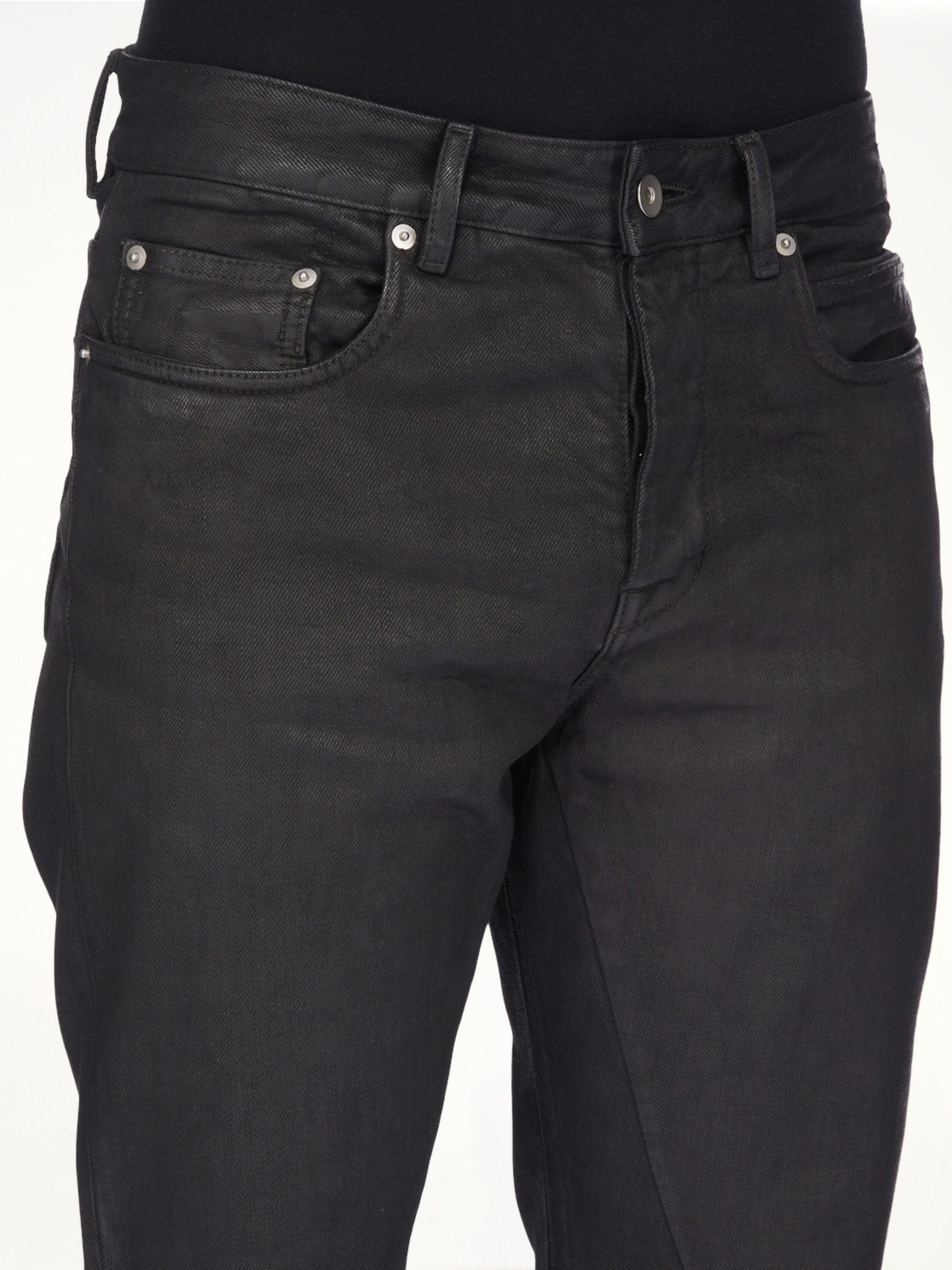Fog Cut Jeans in Black Wax - 3