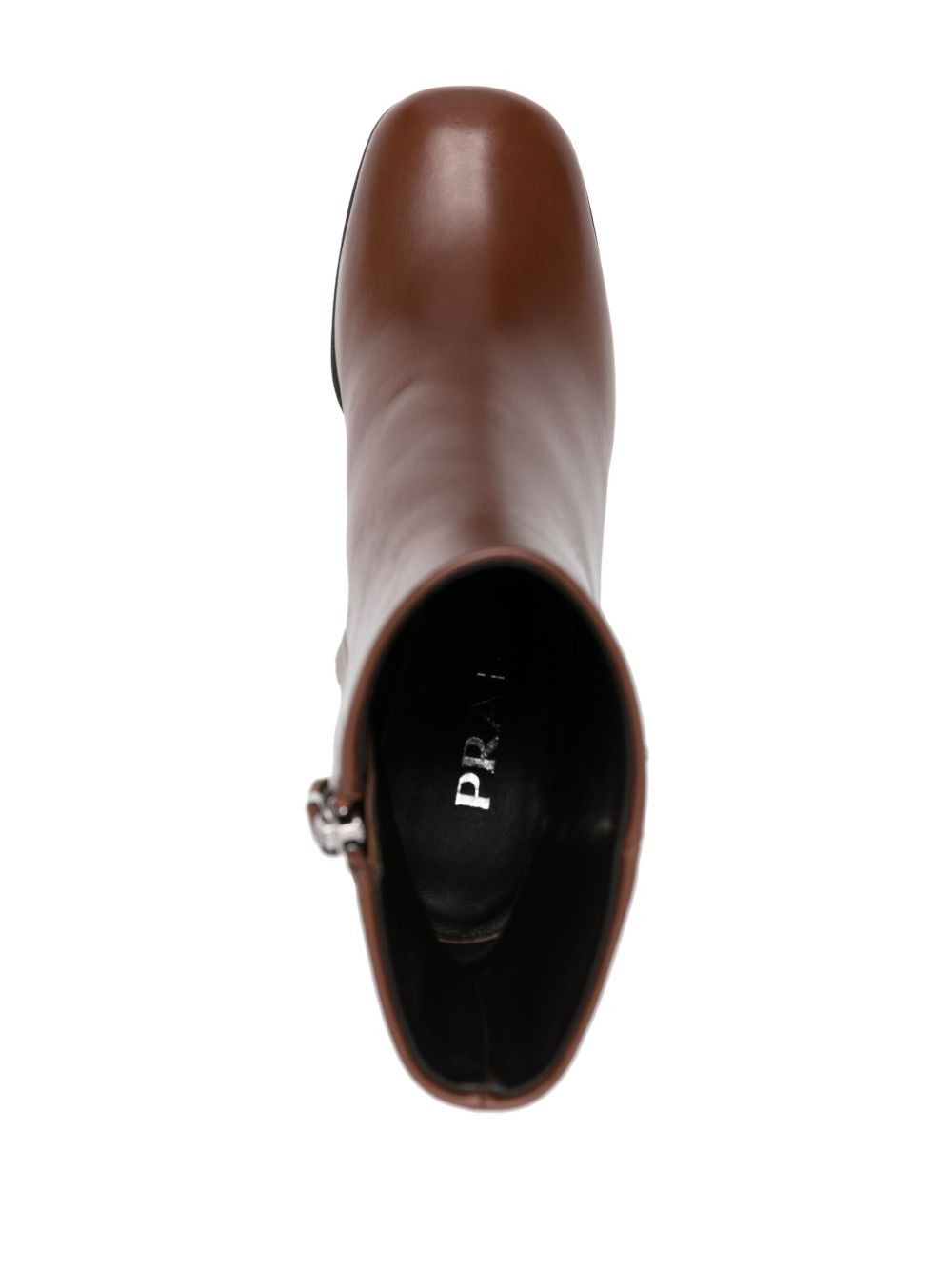 triangle-logo leather boots - 4