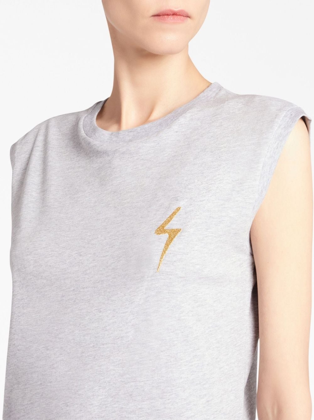 Ursella Thunderbolt-embroidered cotton tank top - 5