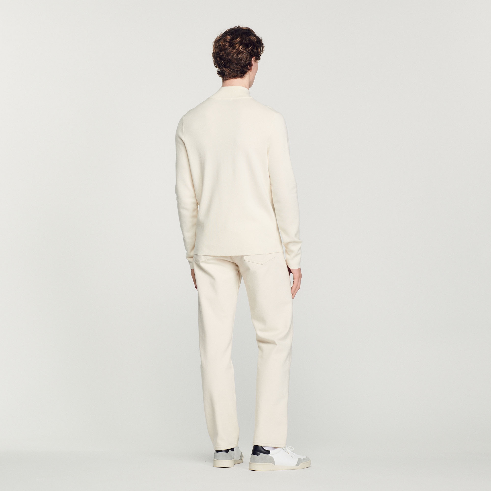 Wool sweater with zipped collar - 6