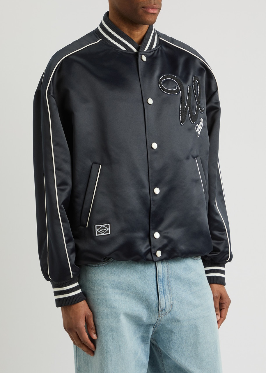Wooyoungmi Logo-appliquéd Satin Bomber Jacket - 2