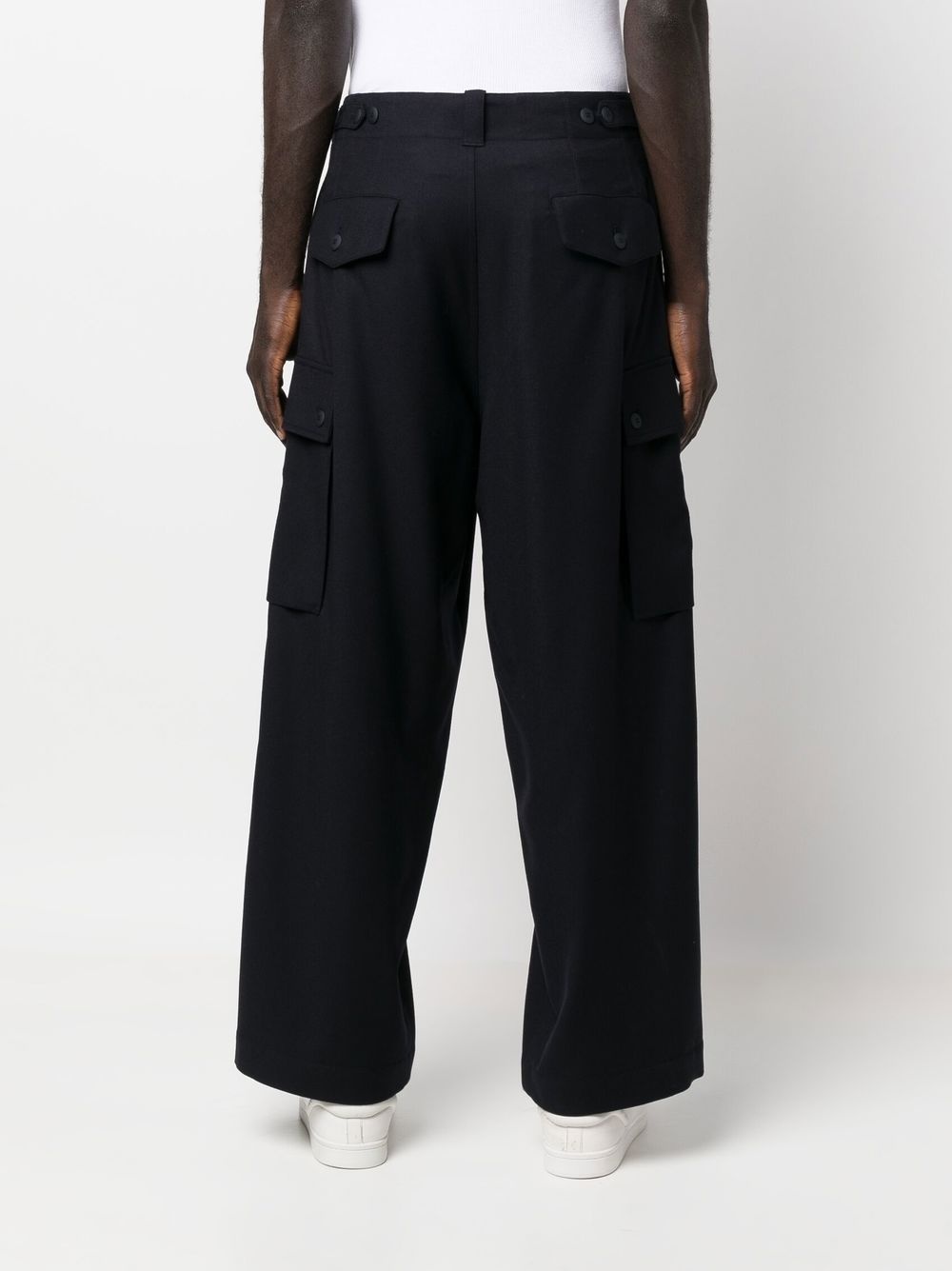 straight-leg wool trousers - 4