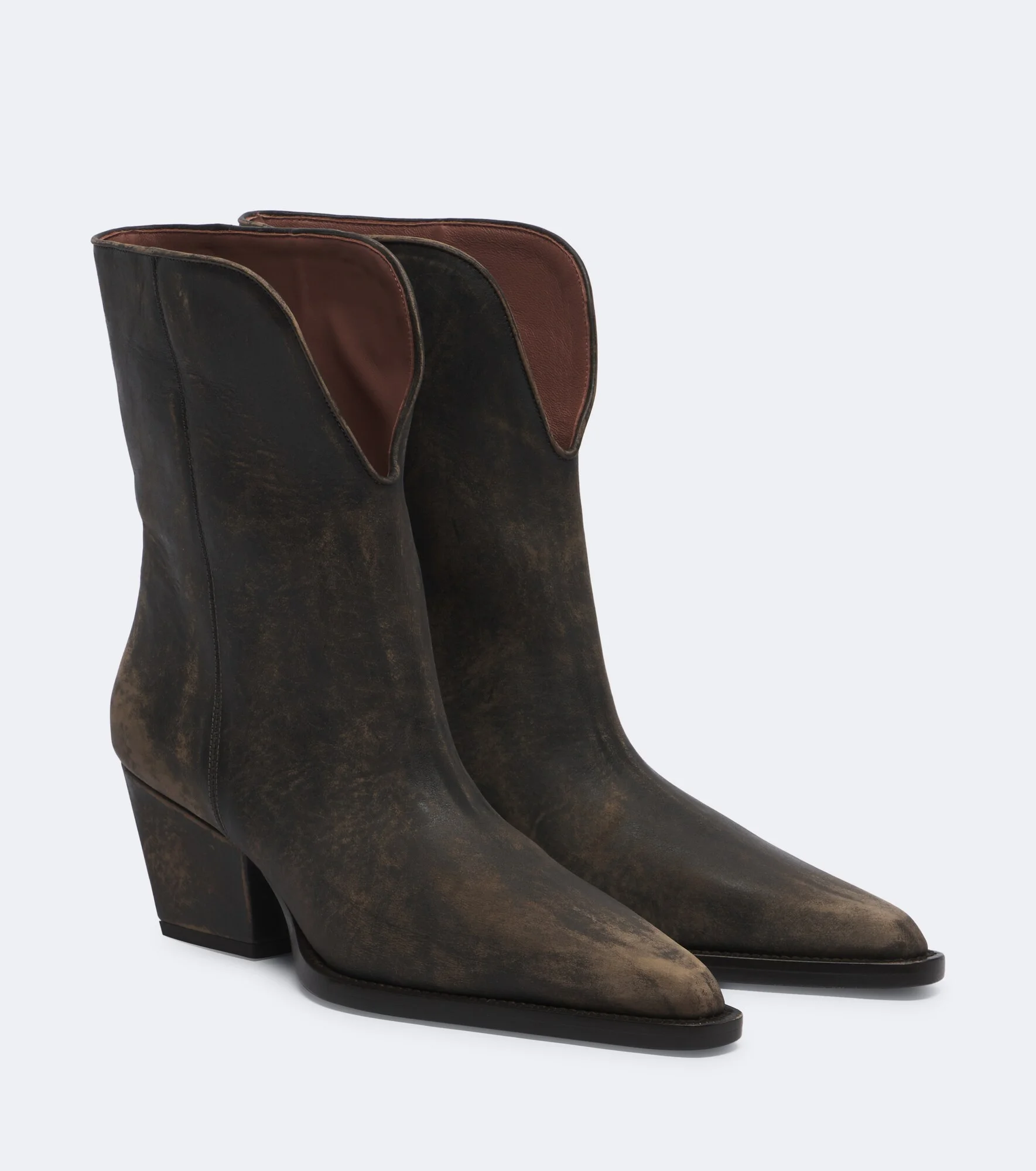 Jane leather cowboy boots - 1