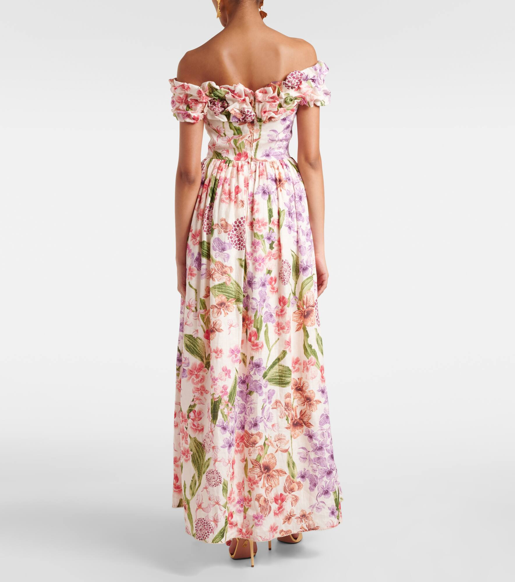 Espliego floral linen maxi dress - 3