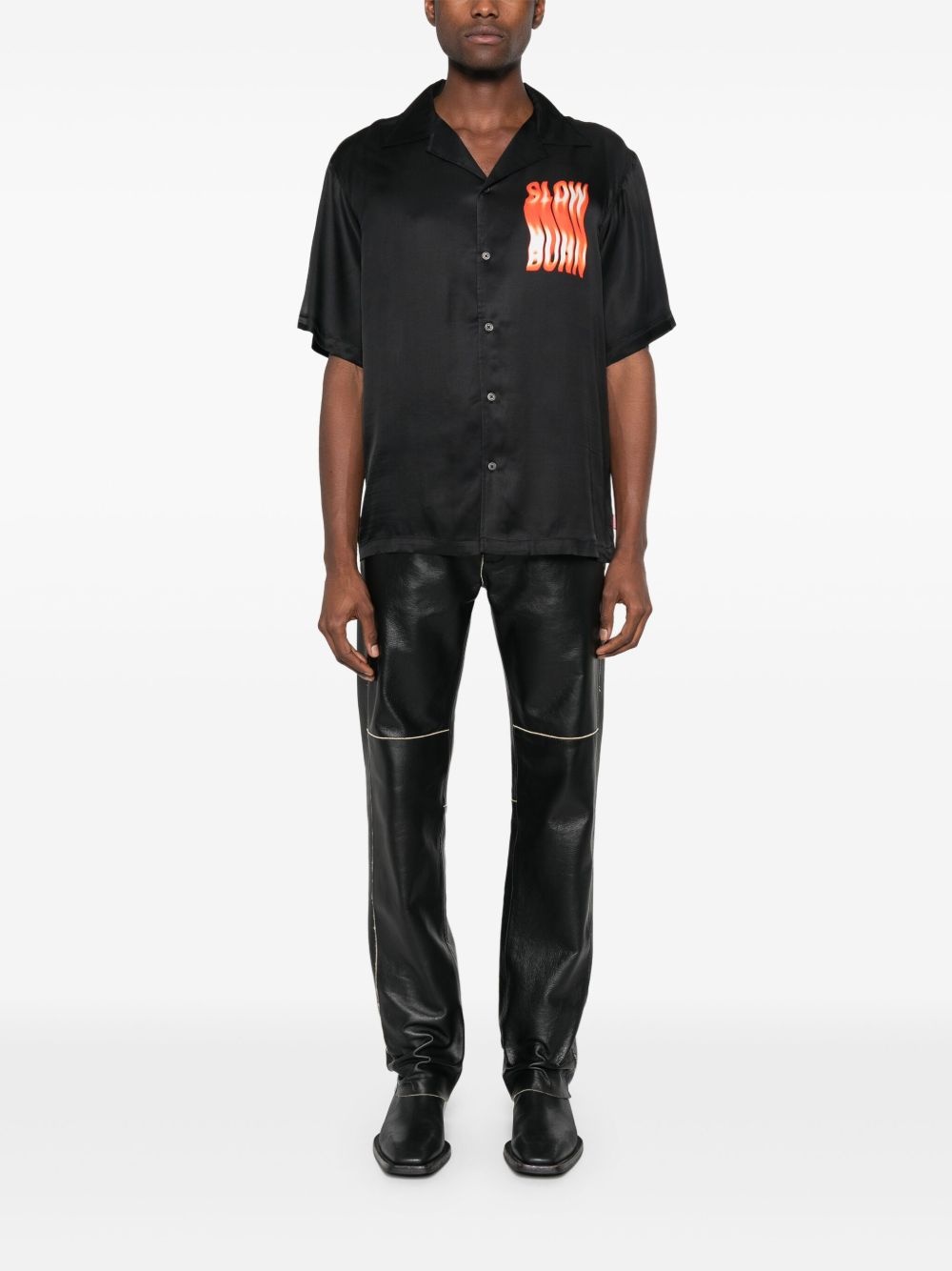 slogan-print shirt - 2
