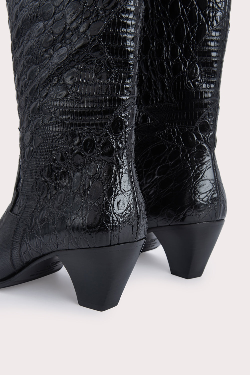 Melvin Black Croco Lizard Leather - 6