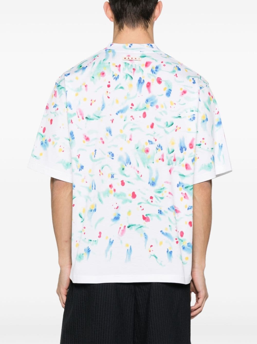 paint-splatter cotton T-shirt - 4