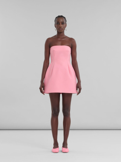 Marni PINK CADY STRAPLESS MINI DRESS outlook