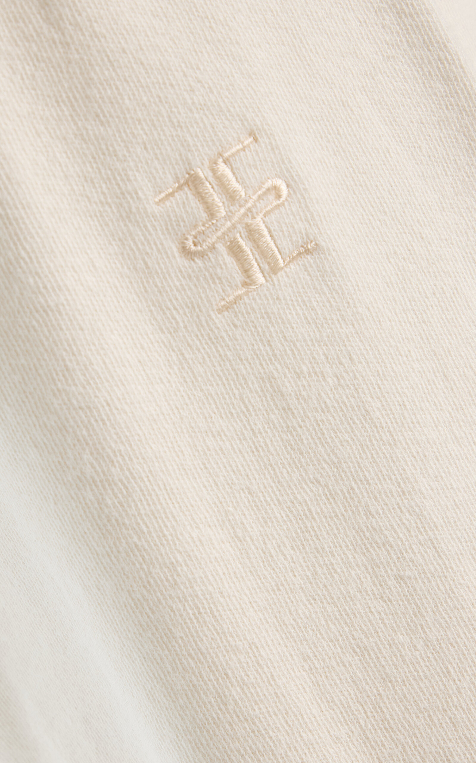 Cotton Wide-Leg Sweatpants ivory - 5