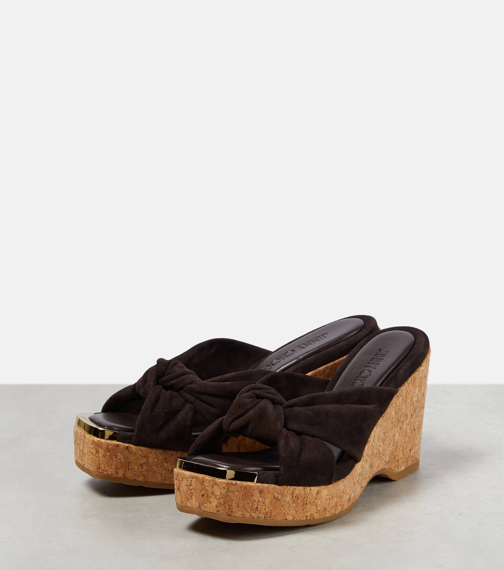 Avenue leather wedge sandals - 5