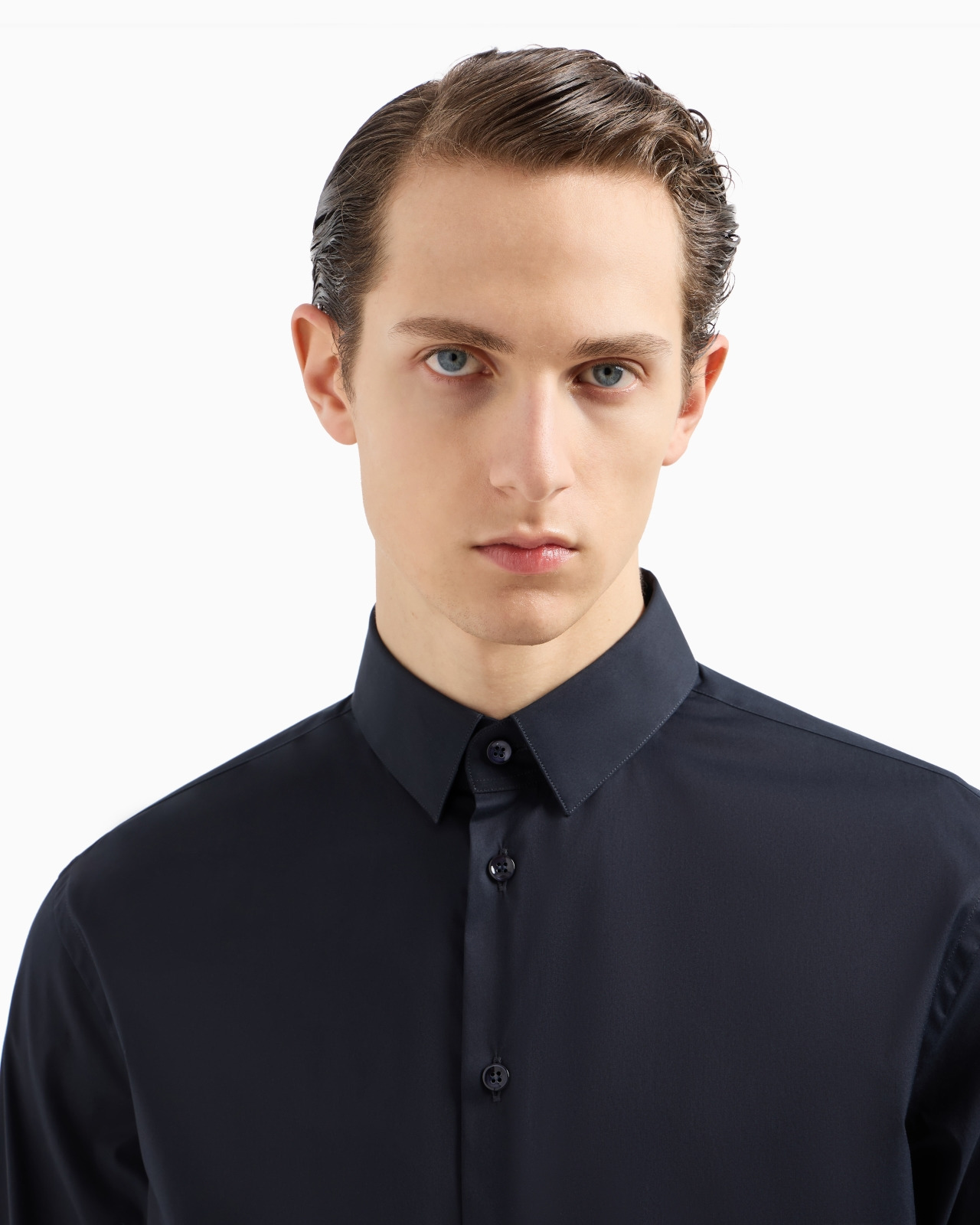 SLIM-FIT SHIRT IN COTTON POPLIN - 5