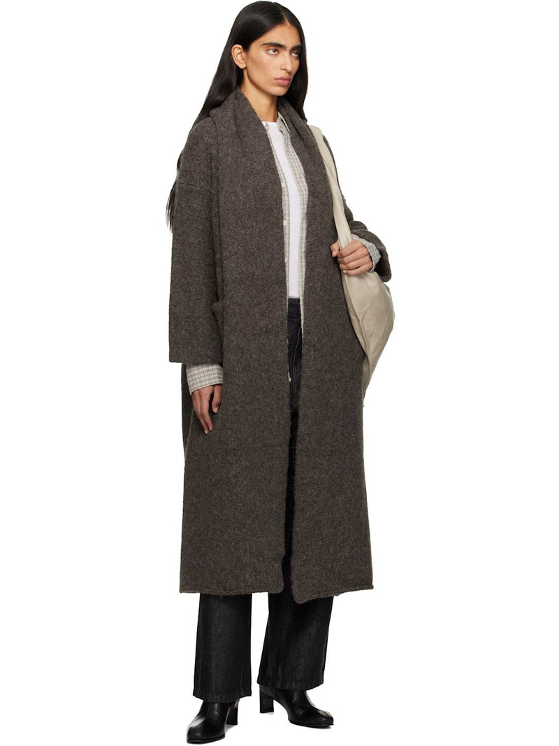 LAUREN MANOOGIAN Gray Long Shawl Cardigan outlook