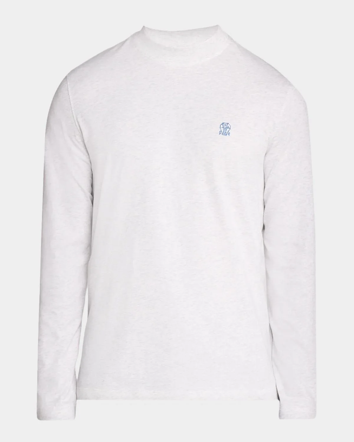 Men's Cotton Crest Mock Neck T-Shirt - 1