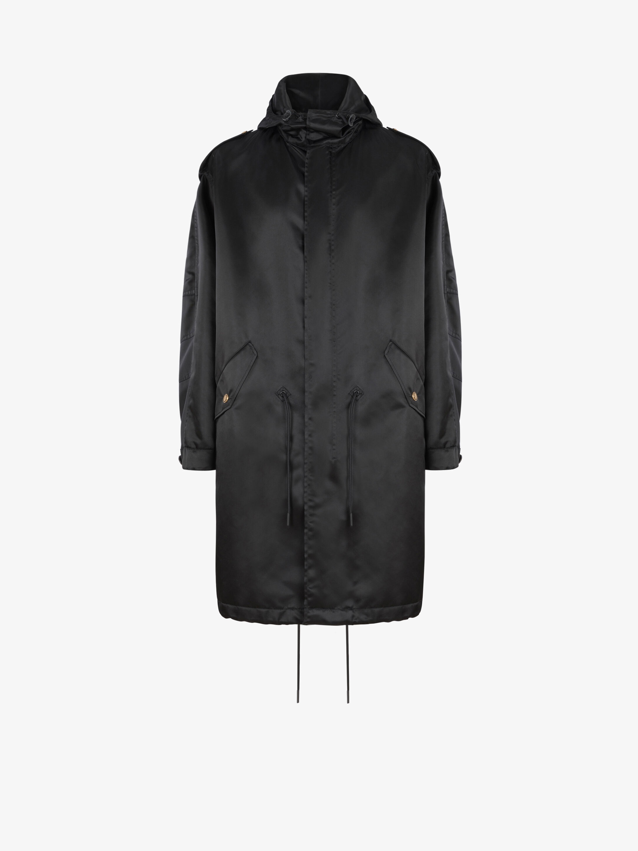 Parka in brillant nylon with 4G buttons - 1