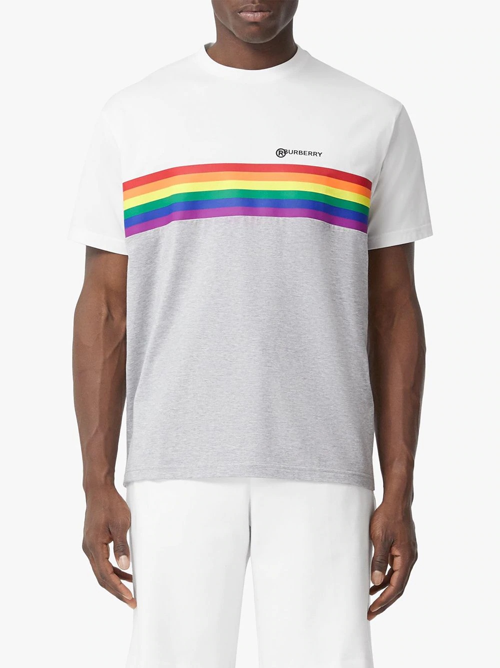 rainbow stripe print T-shirt - 3