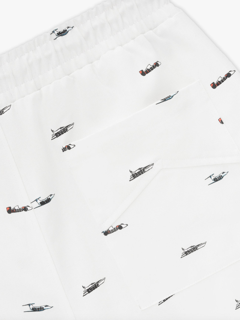 RHUDE CRUISE PATTERN DENIM SHORT 4