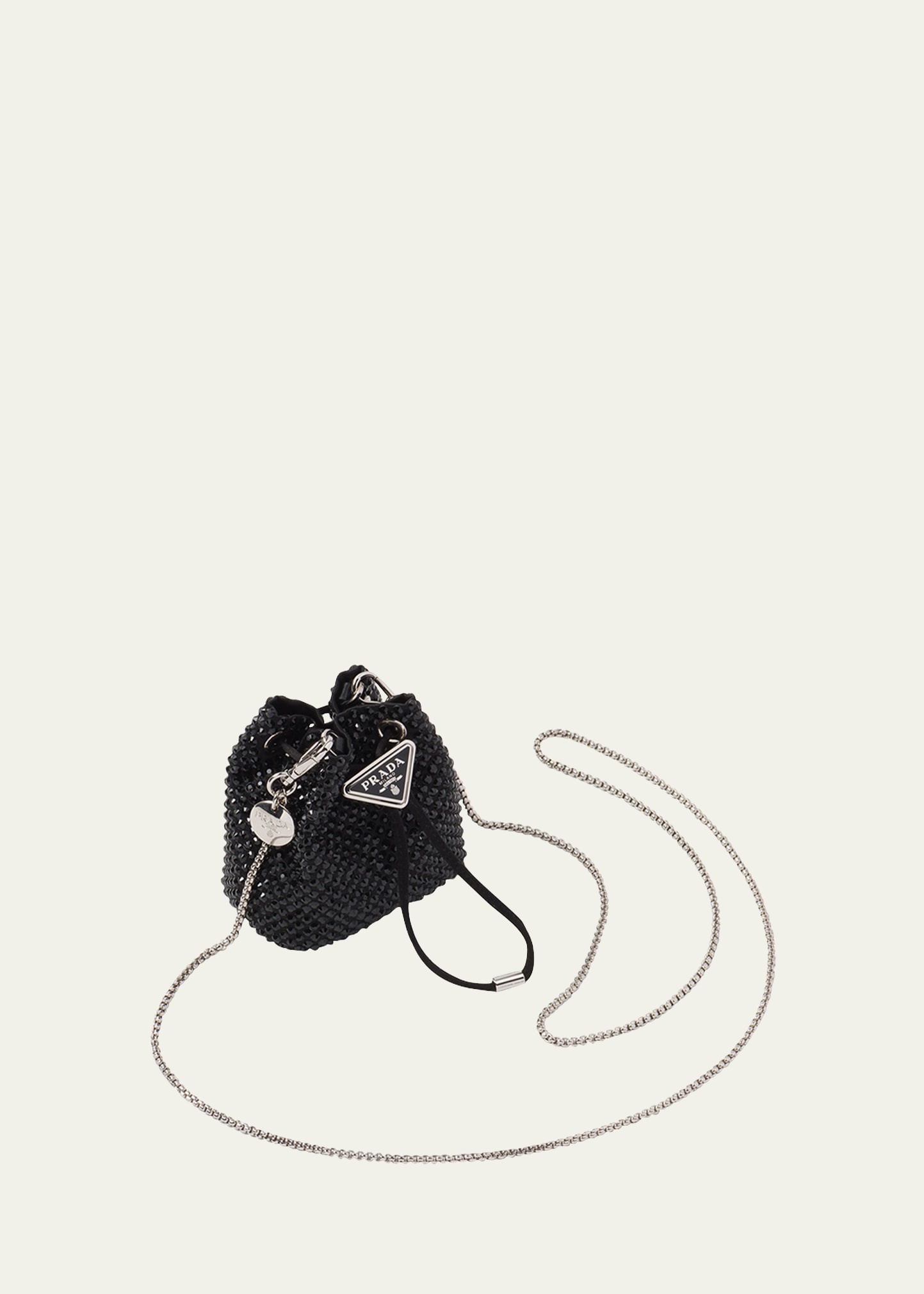 Mini Drawstring Crystal Bucket Bag - 1