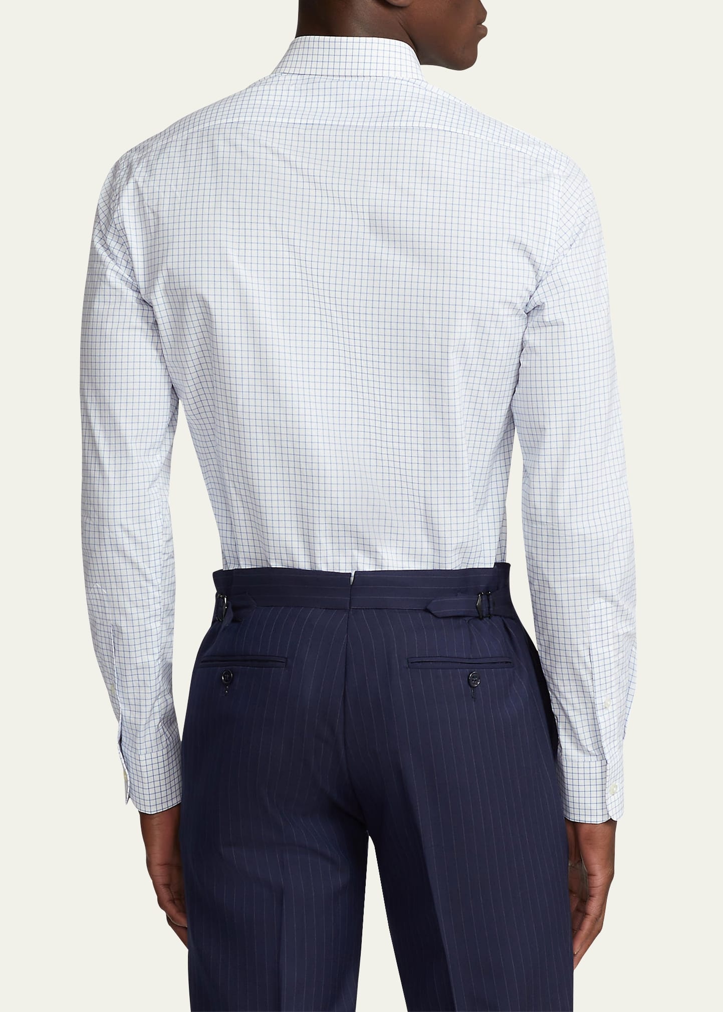 Men's Dexter Tattersall Cotton Poplin Button-Front Shirt - 3
