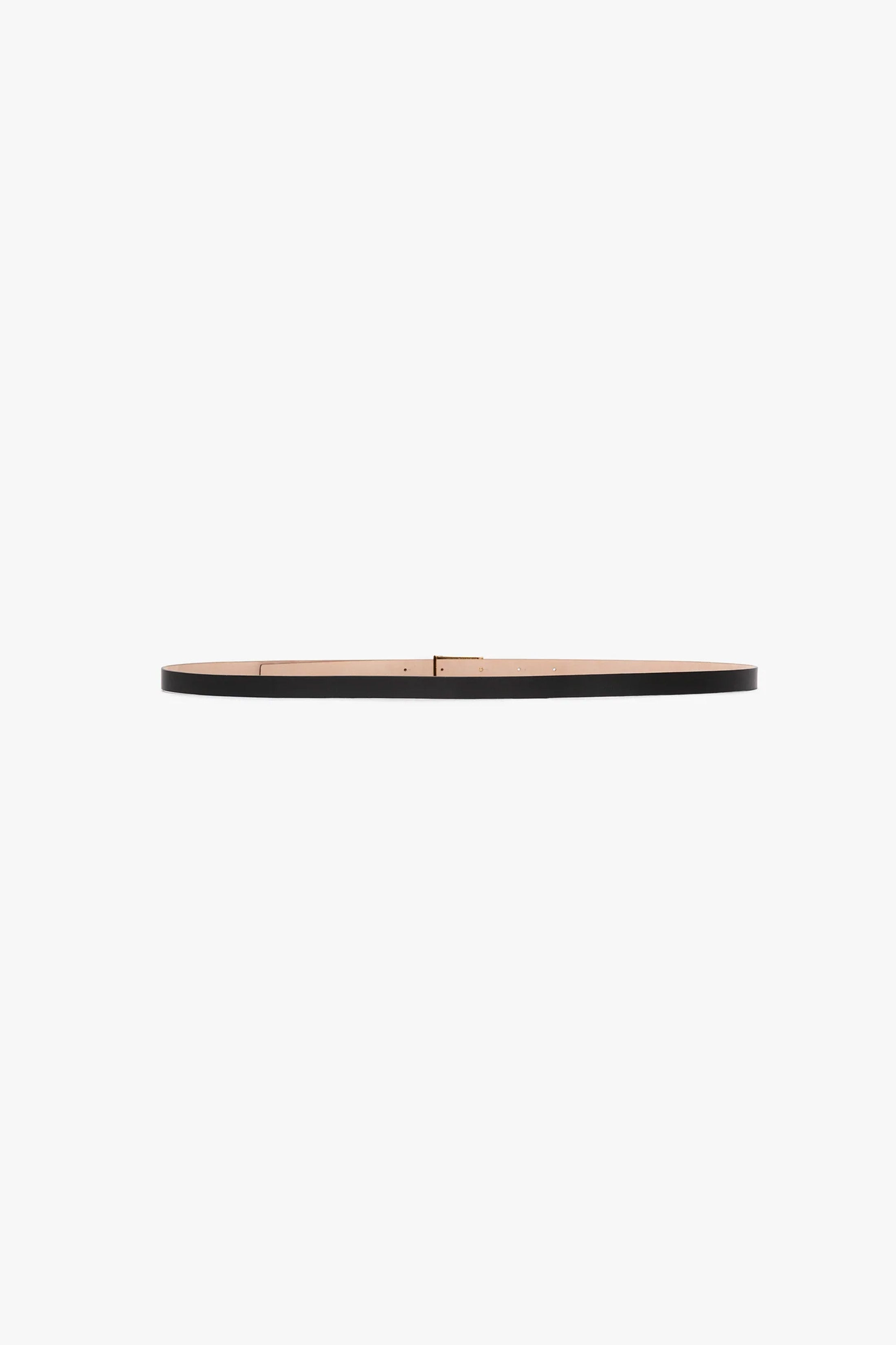 Exclusive Micro Frame Belt In Black Leather - 3