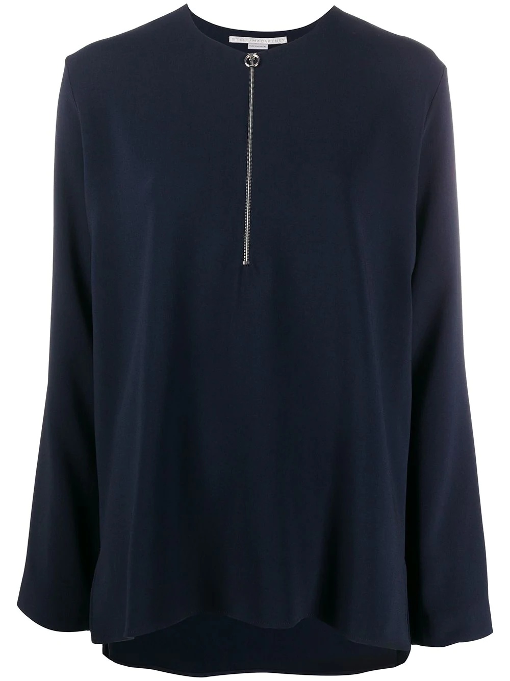 zipped long-sleeved top - 1