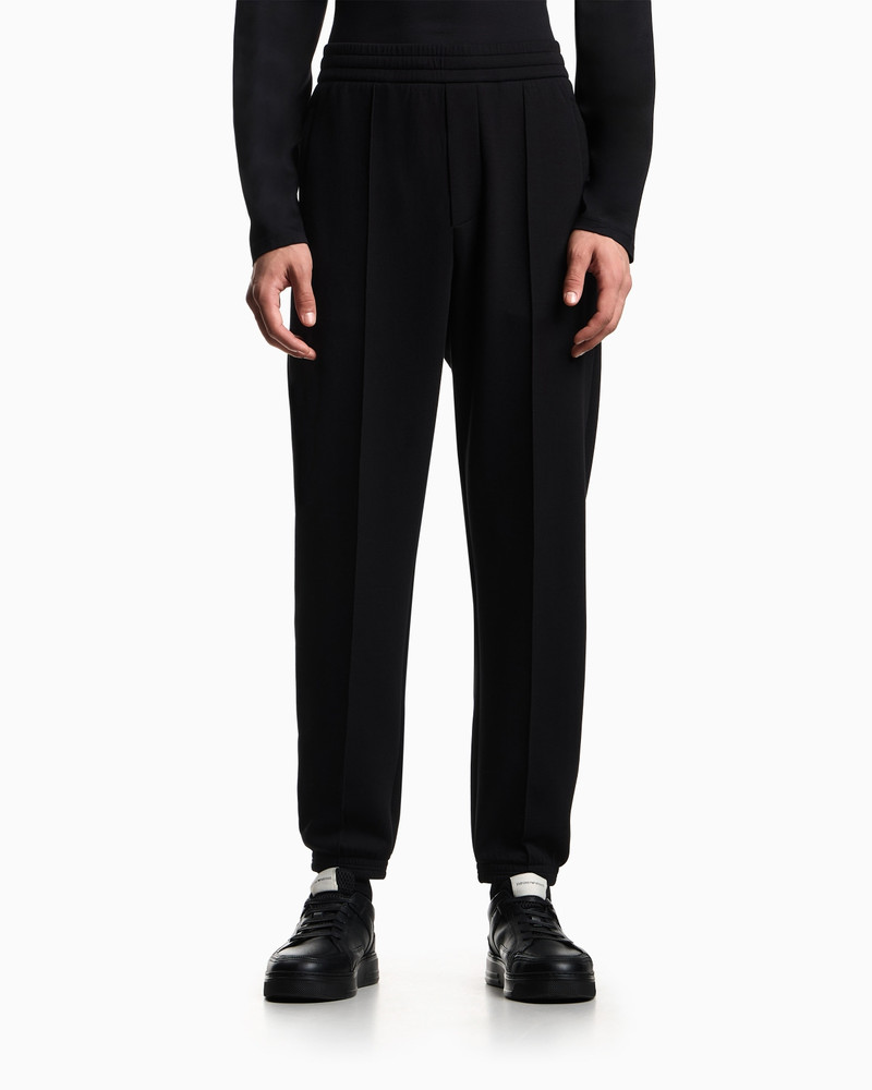 EMPORIO ARMANI DOUBLE-JERSEY JOGGERS WITH EMBROIDERED MICRO EAGLE outlook