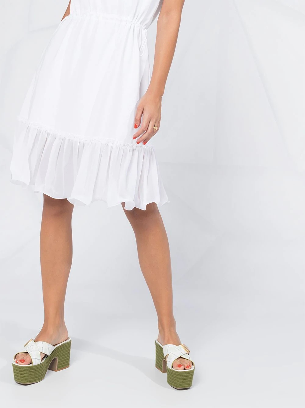 ruffle-trim shift dress - 5