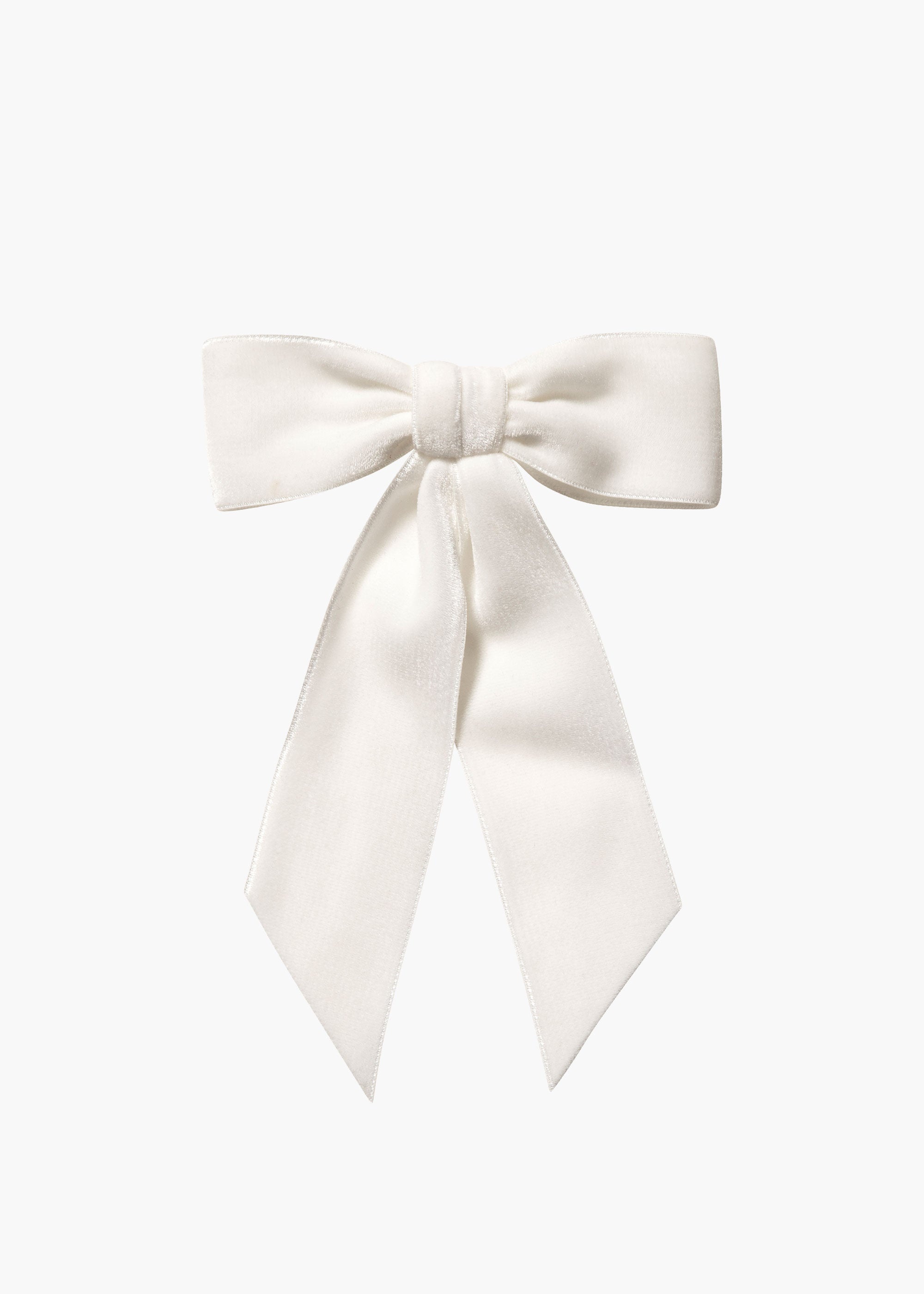 Wide Velvet Bow Barrette - 1