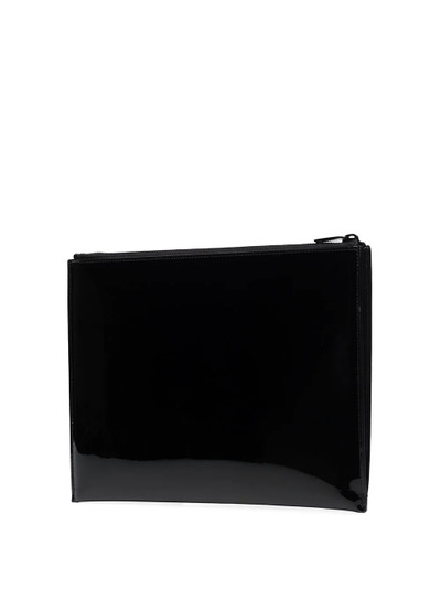 SAINT LAURENT patent zip clutch outlook