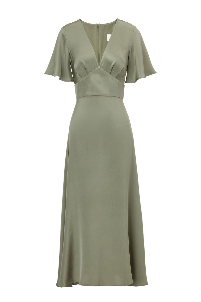 Coralie Silk Dress Open back 13