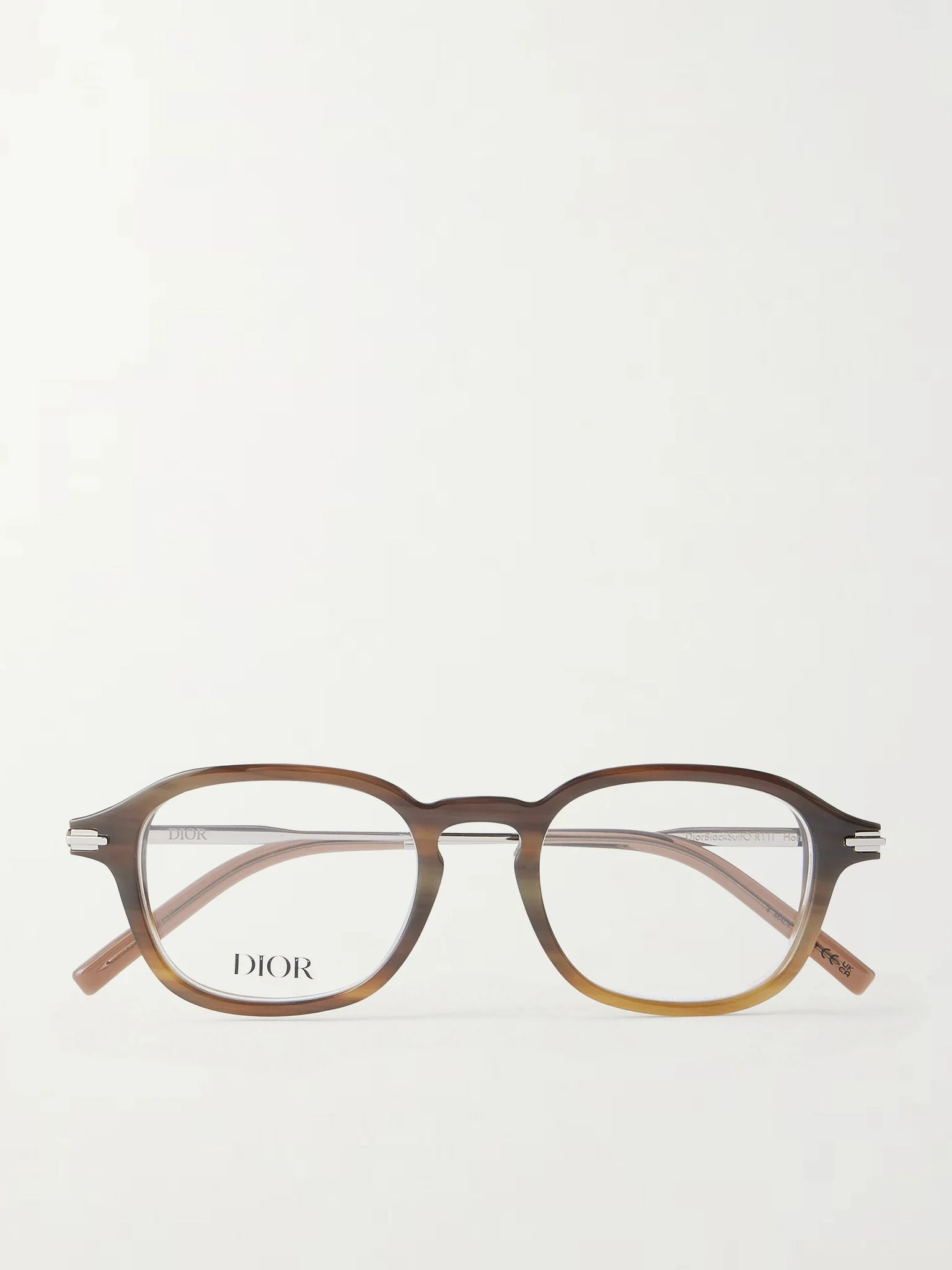 DiorBlackSuitO R11I Geometric Acetate Glasses Brown - 1