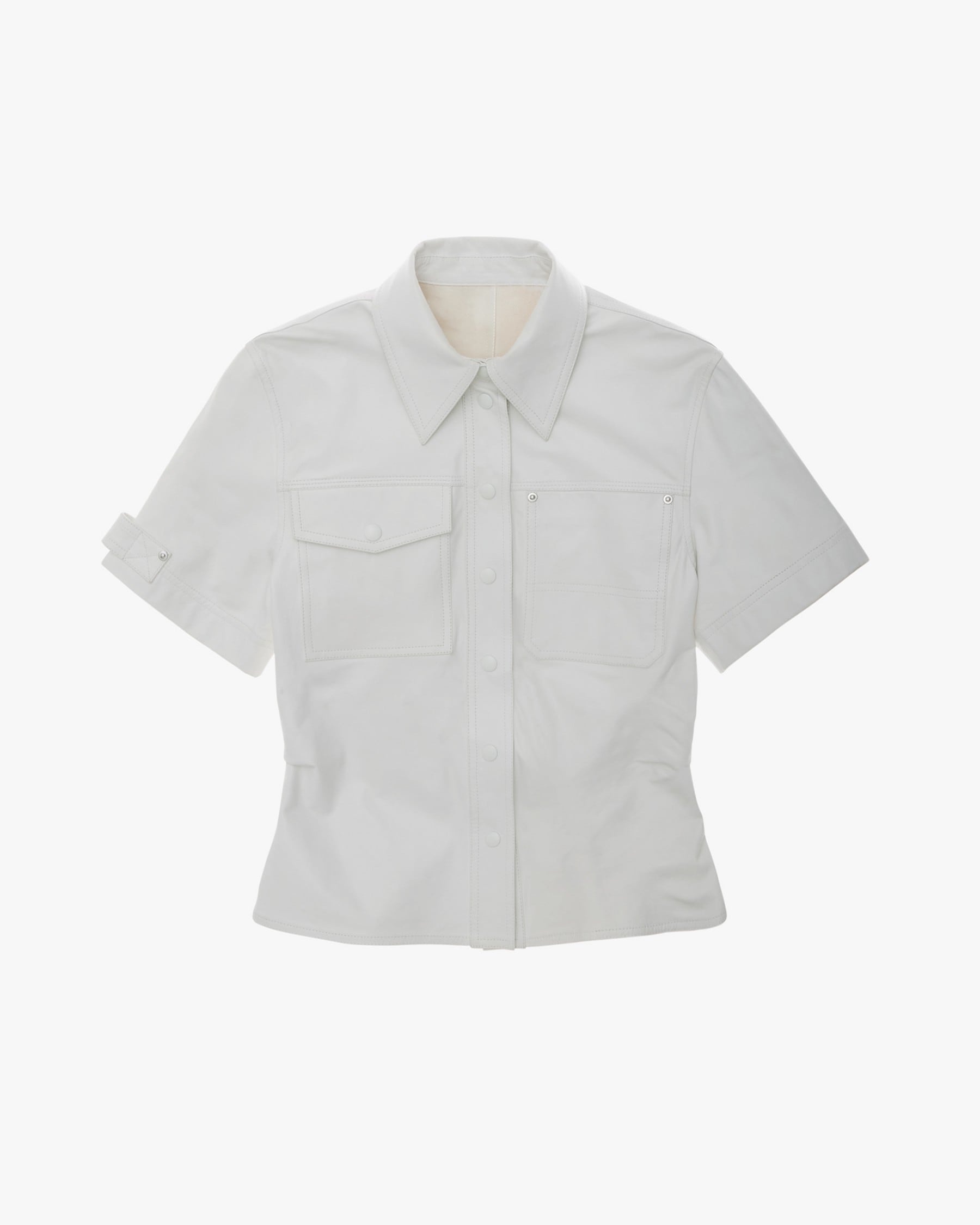 LEATHER UTILITY SHORT-SLEEVE SHIRT - 1