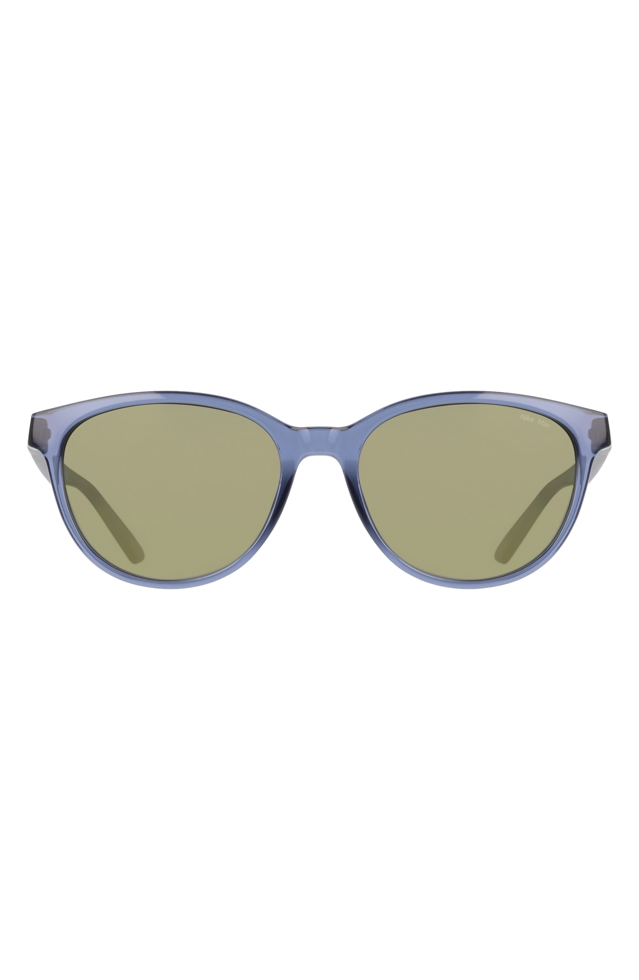 Nike Vital Trend 55mm Gradient Round Sunglasses in Diffused Blue /Yellow Mirror at Nordstrom - 1