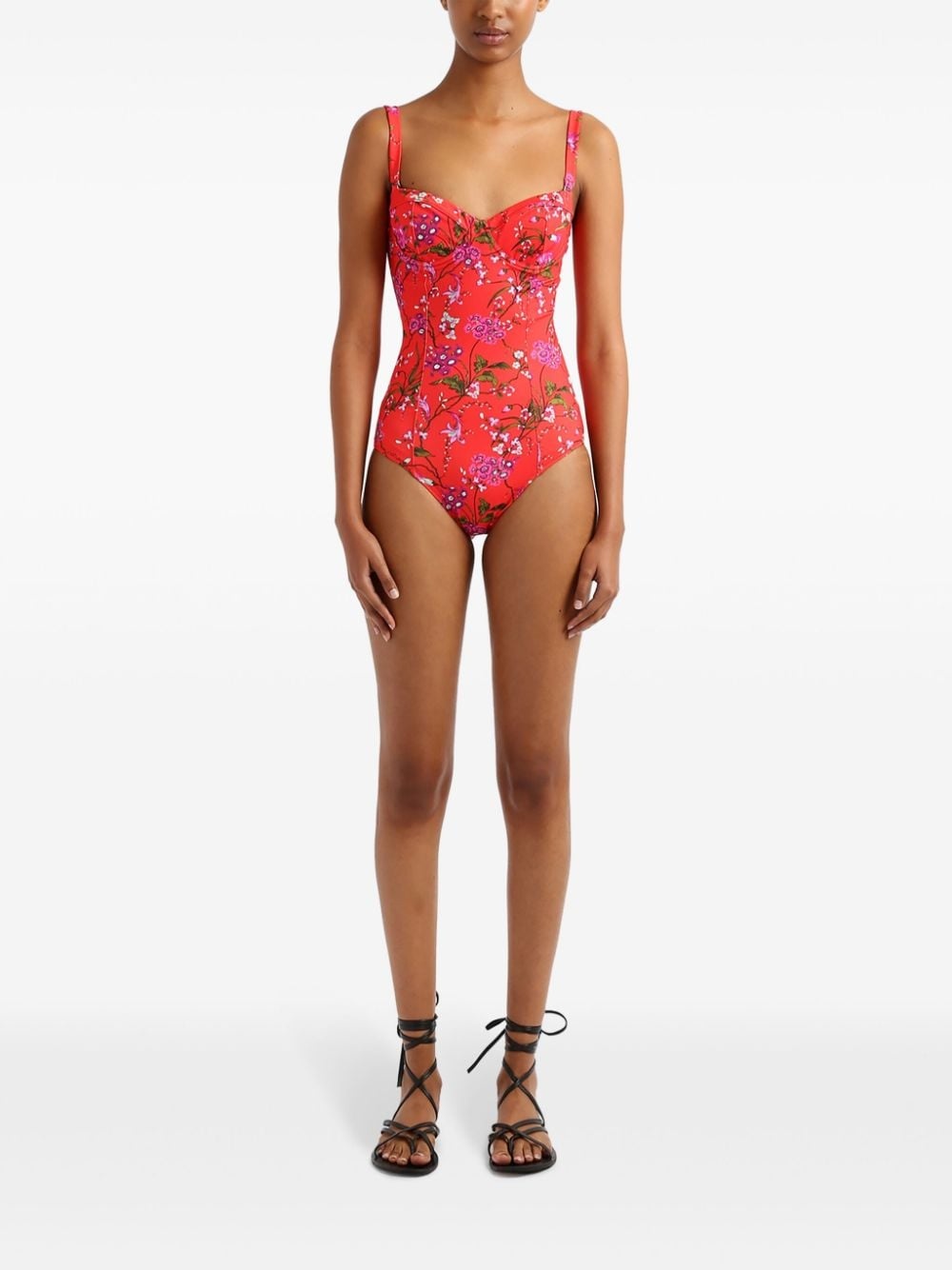 floral-print swimsuit - 3