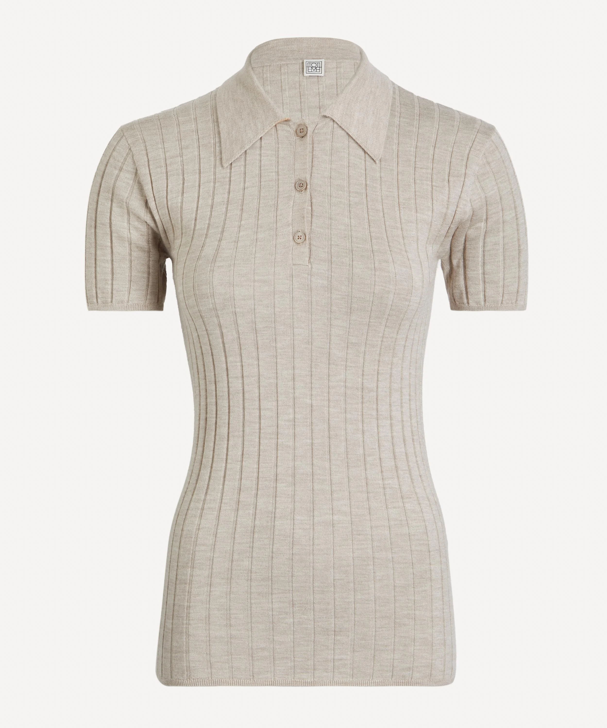 Ribbed Cashmere-Silk Polo - 1