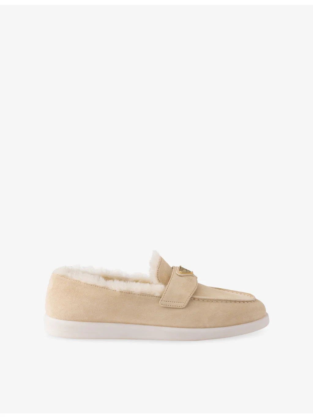 Shearling Suede Loafers - 1
