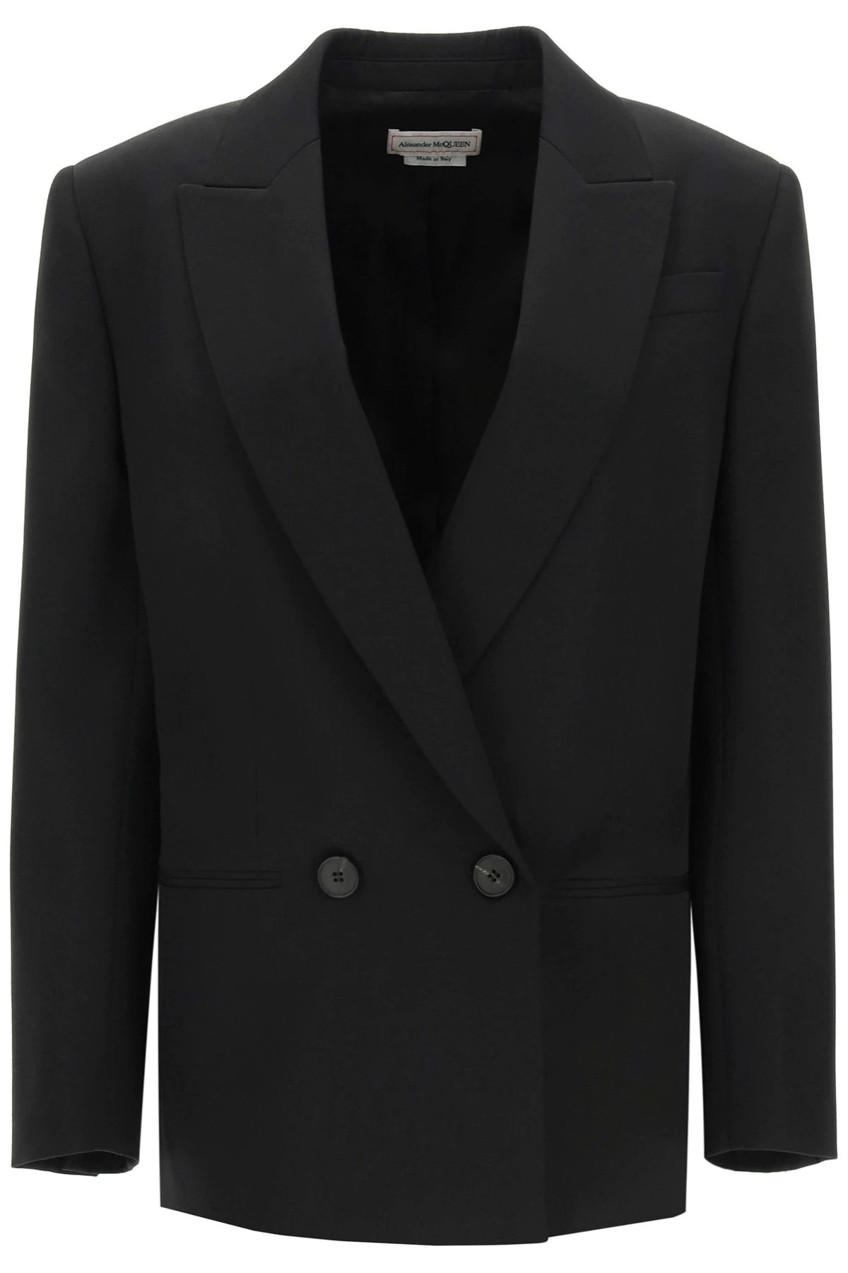 DOUBLE-BREASTED WOOL BLAZER - 1