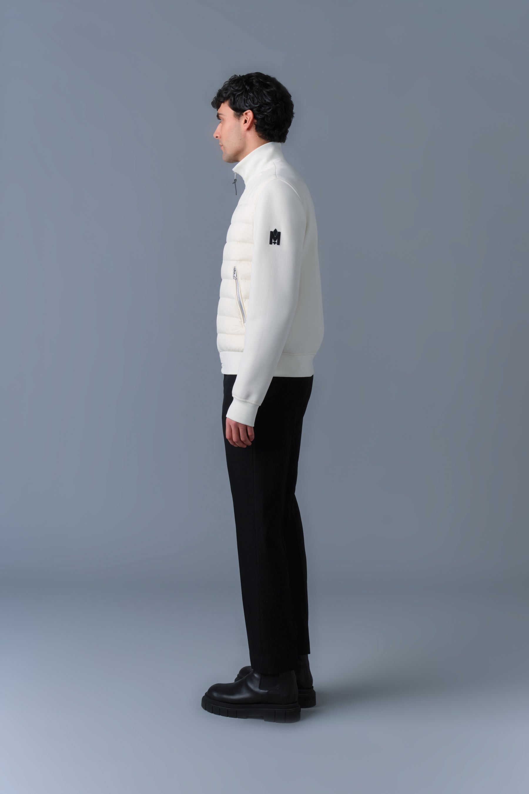 COLLIN-R Nano Down Mixed Media Bomber Jacket - 3