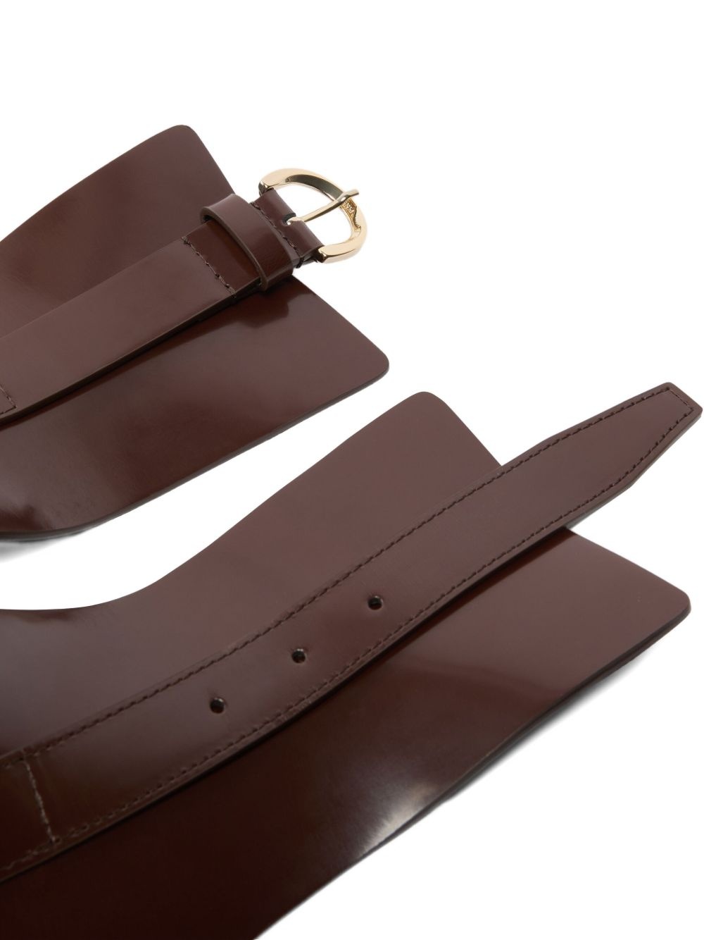 patent leather buckle belt - 3