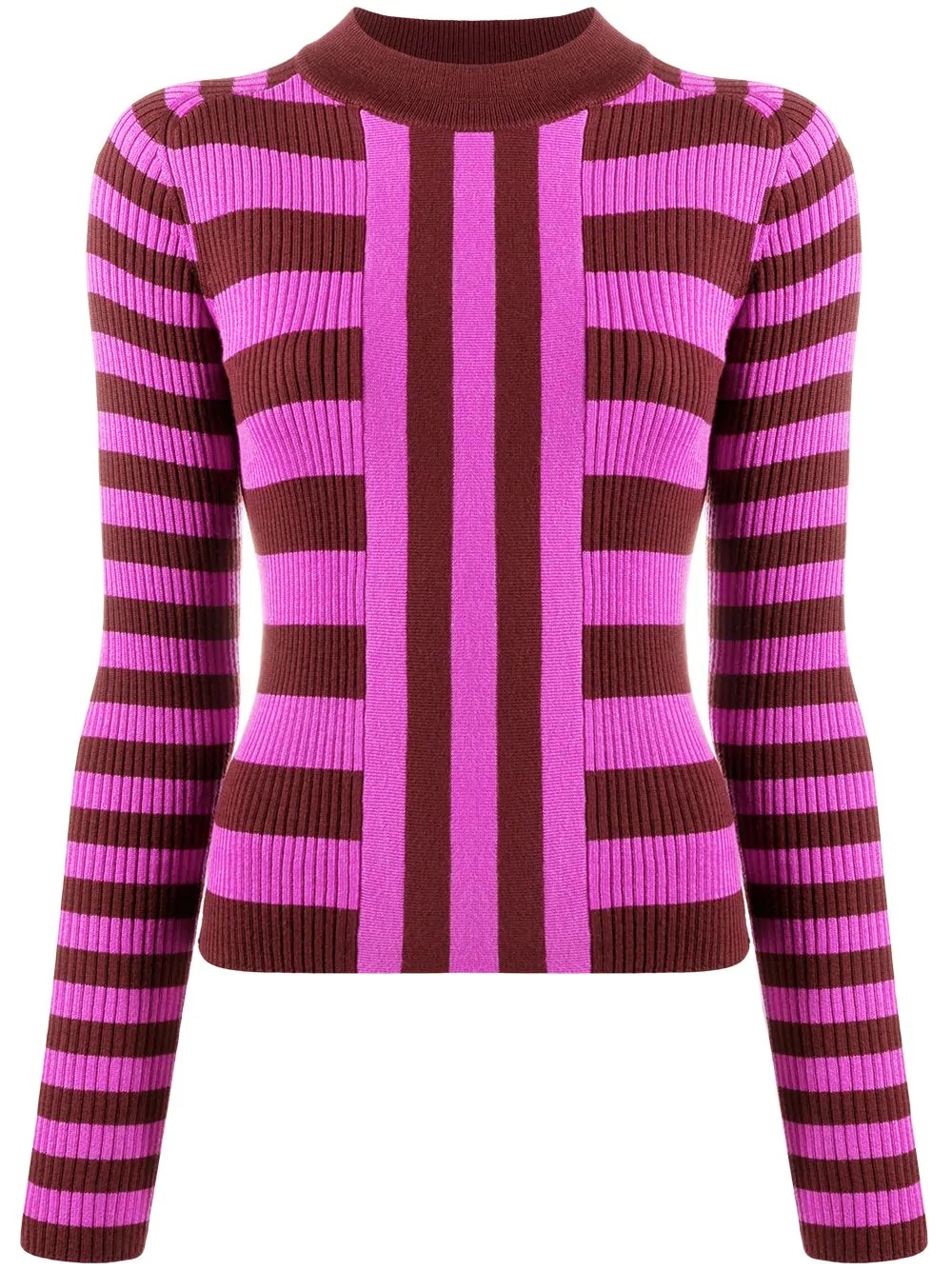 intarsia stripe-pattern jumper - 1